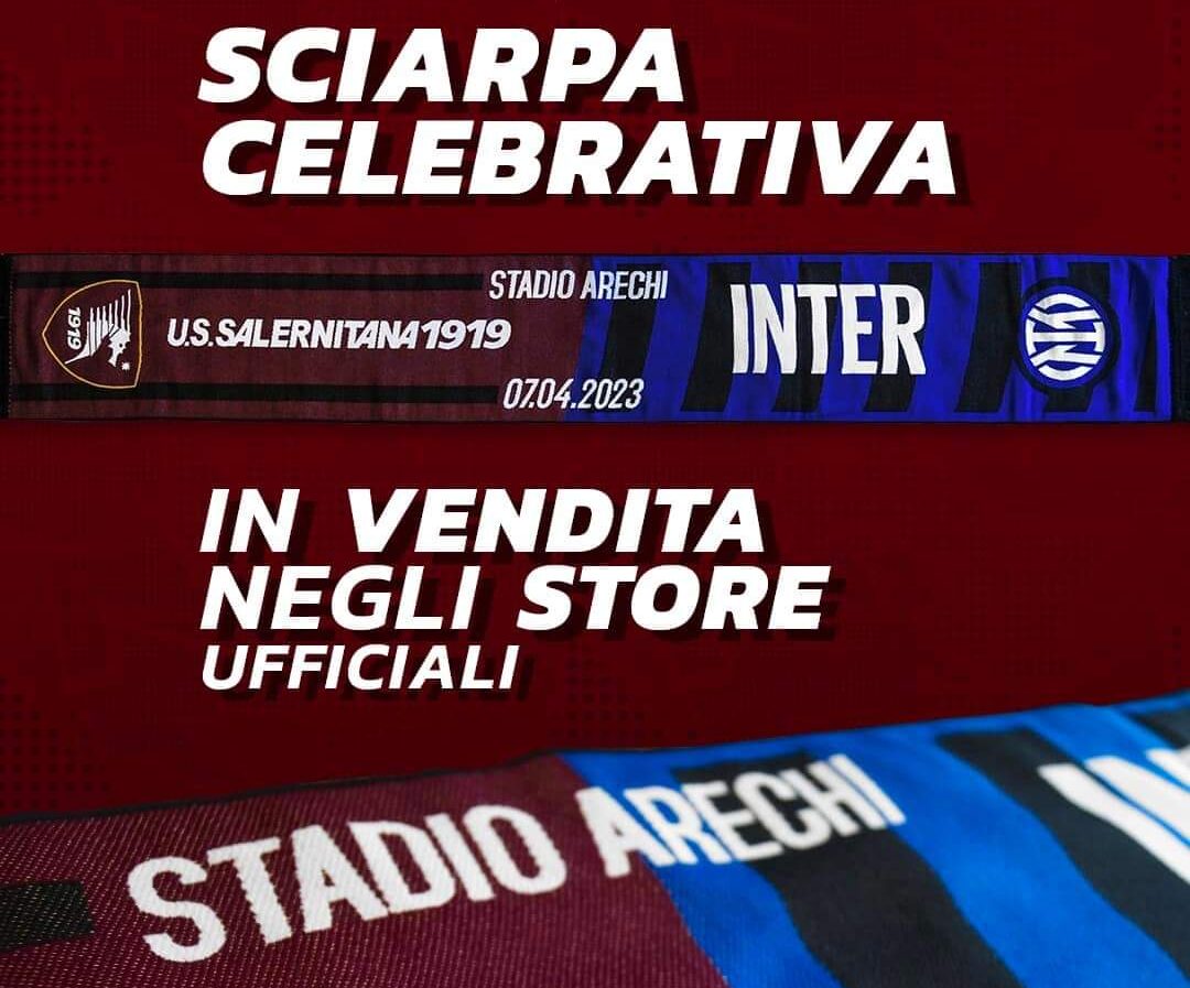 Salernitana-Inter, in arrivo la sciarpa celebrativa